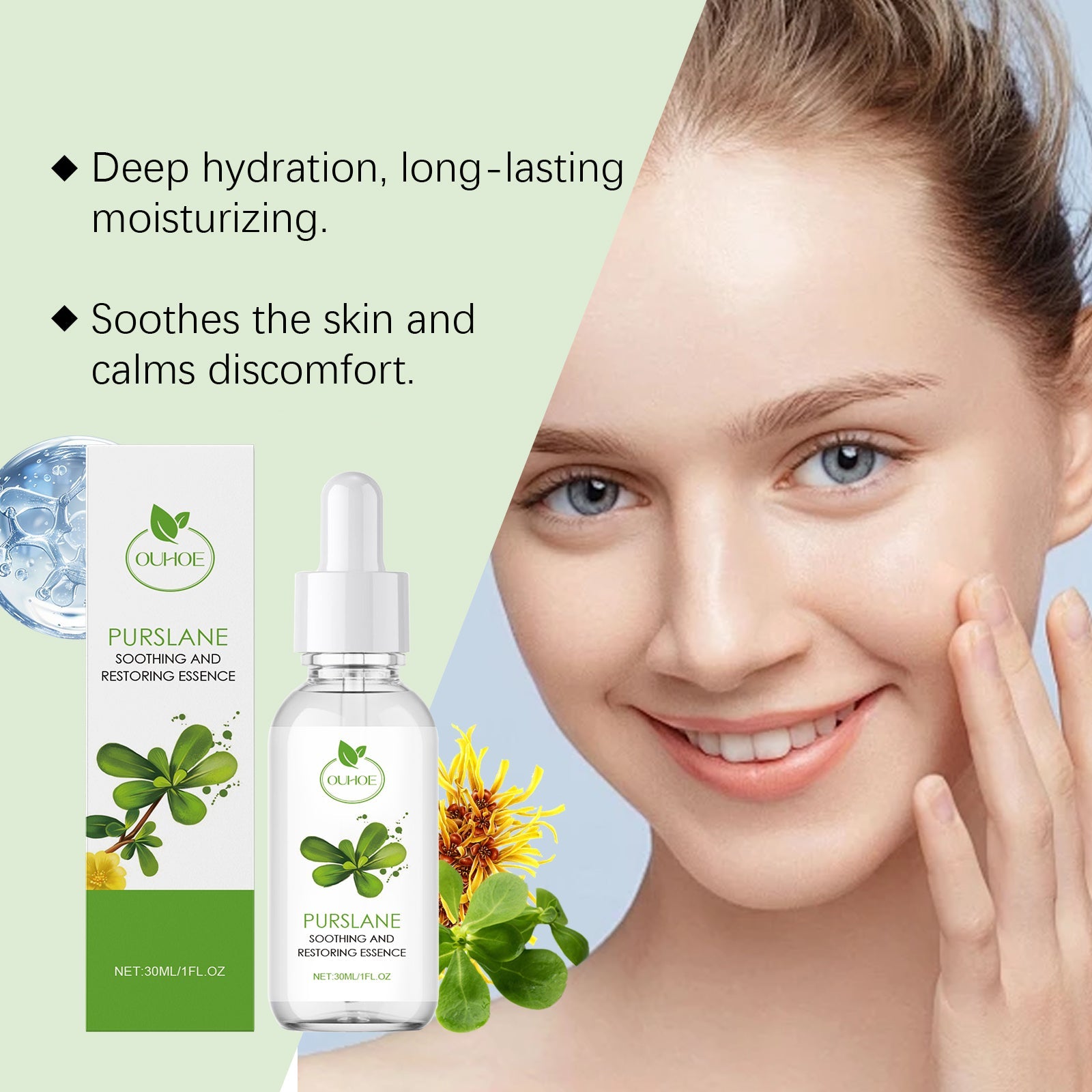 Purslane Soothing Repair Serum for Hydrating Skin