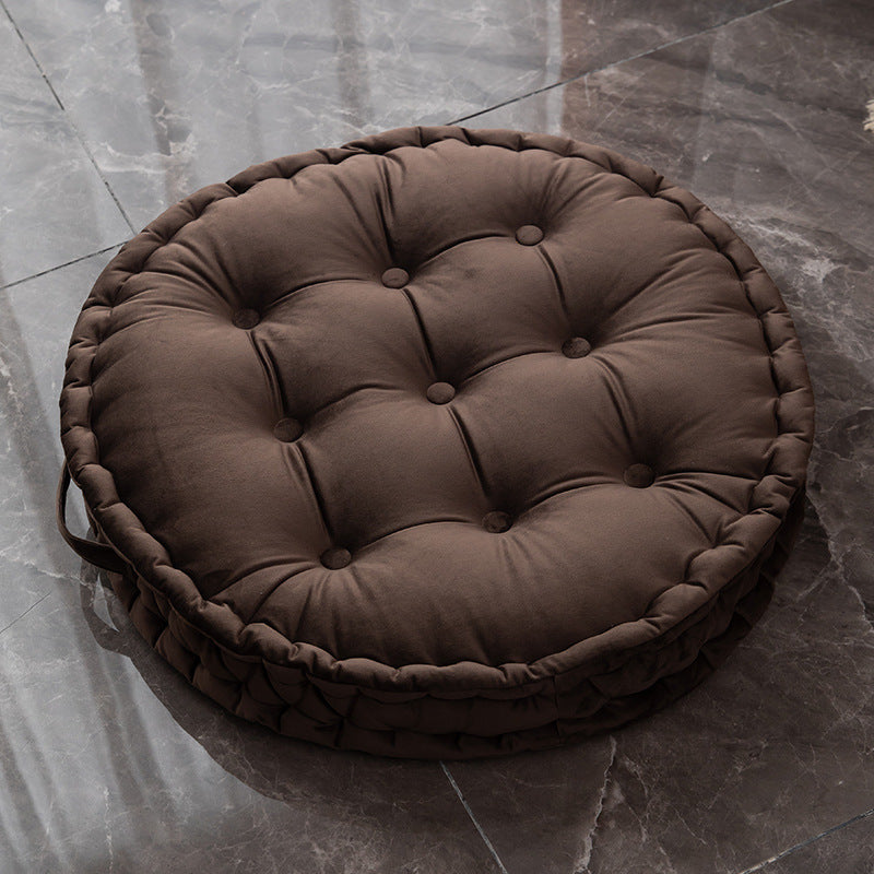 Nordic Plush Tufted Round Meditation Zafu Cushion
