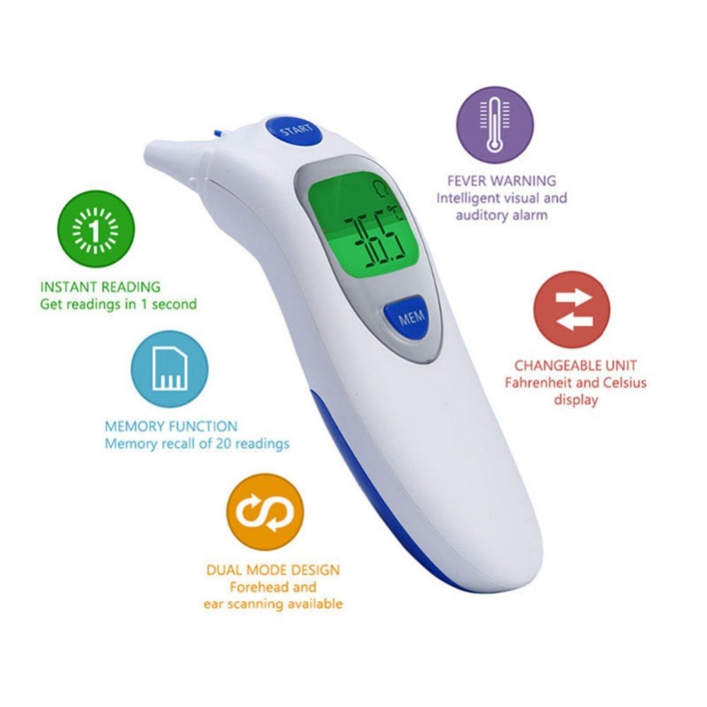 Digital Infrared Forehead and Ear Thermometer for Babies