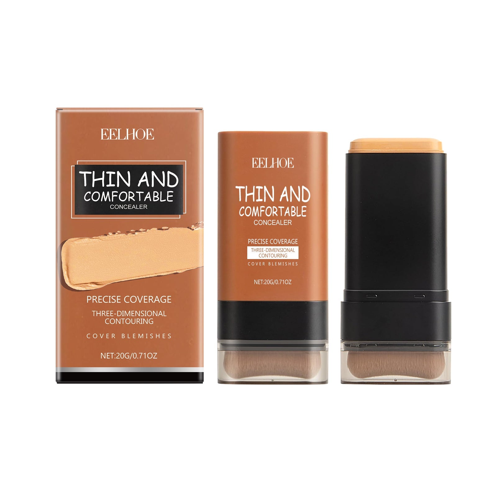 Lightweight Transparent Concealer Foundation Stick for Natural Coverage