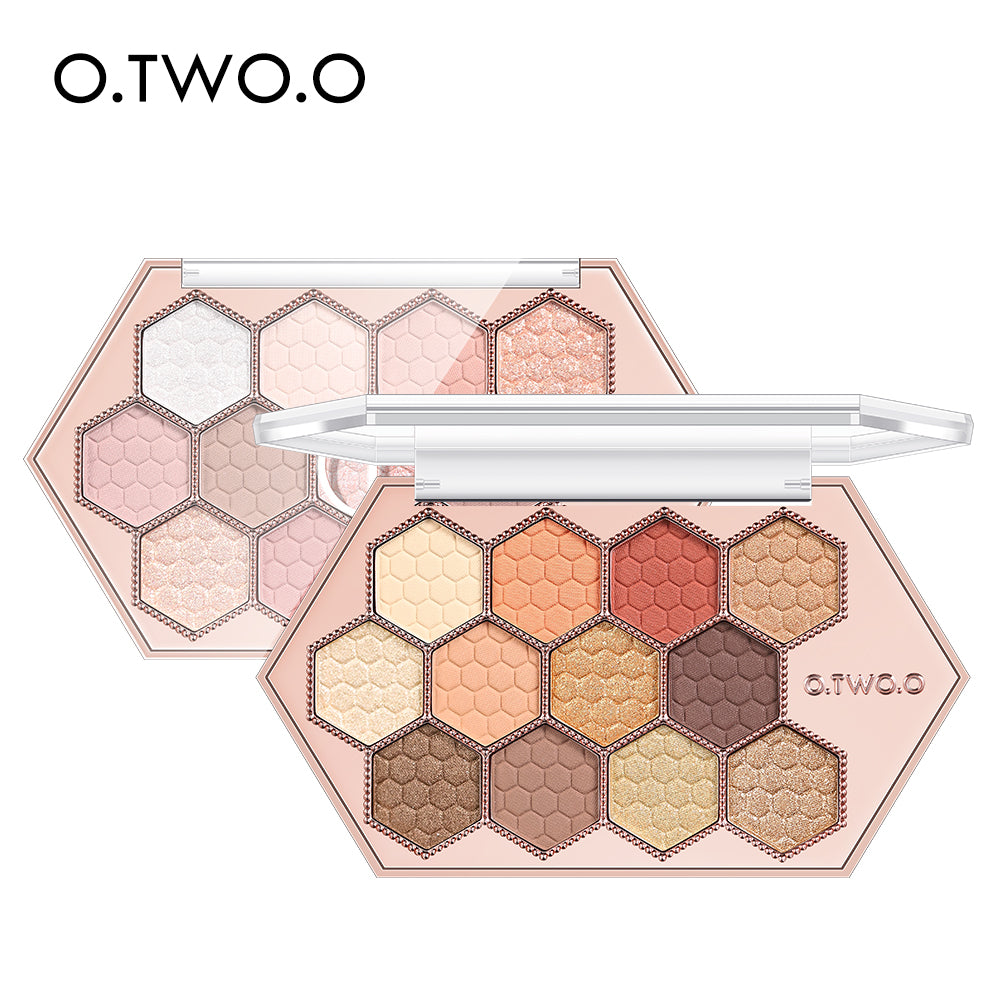 12 Color Honeycomb Hexagonal Diamond Eyeshadow Palette