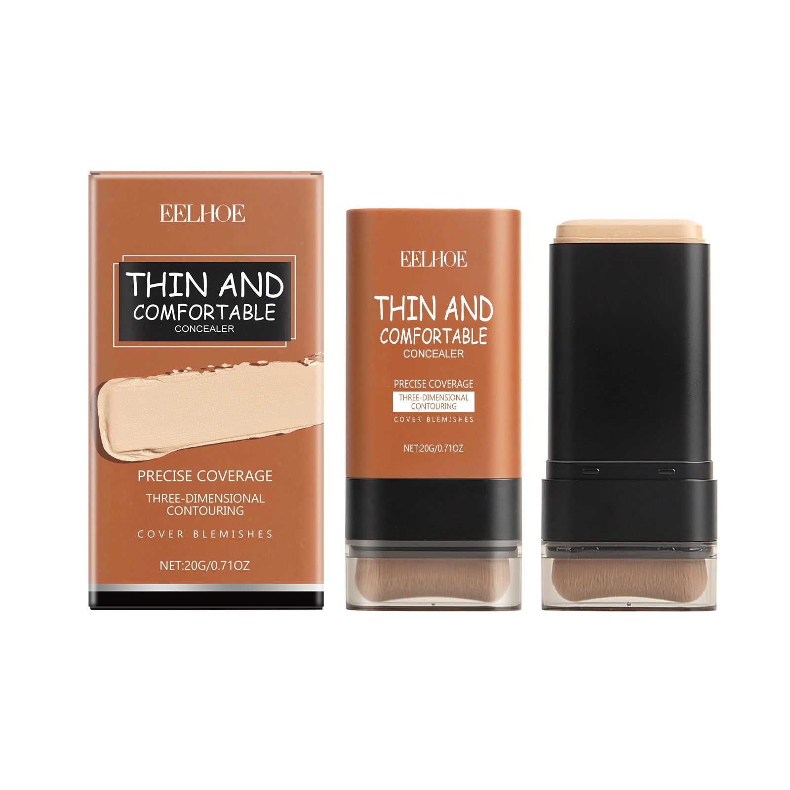 Lightweight Transparent Concealer Foundation Stick for Natural Coverage