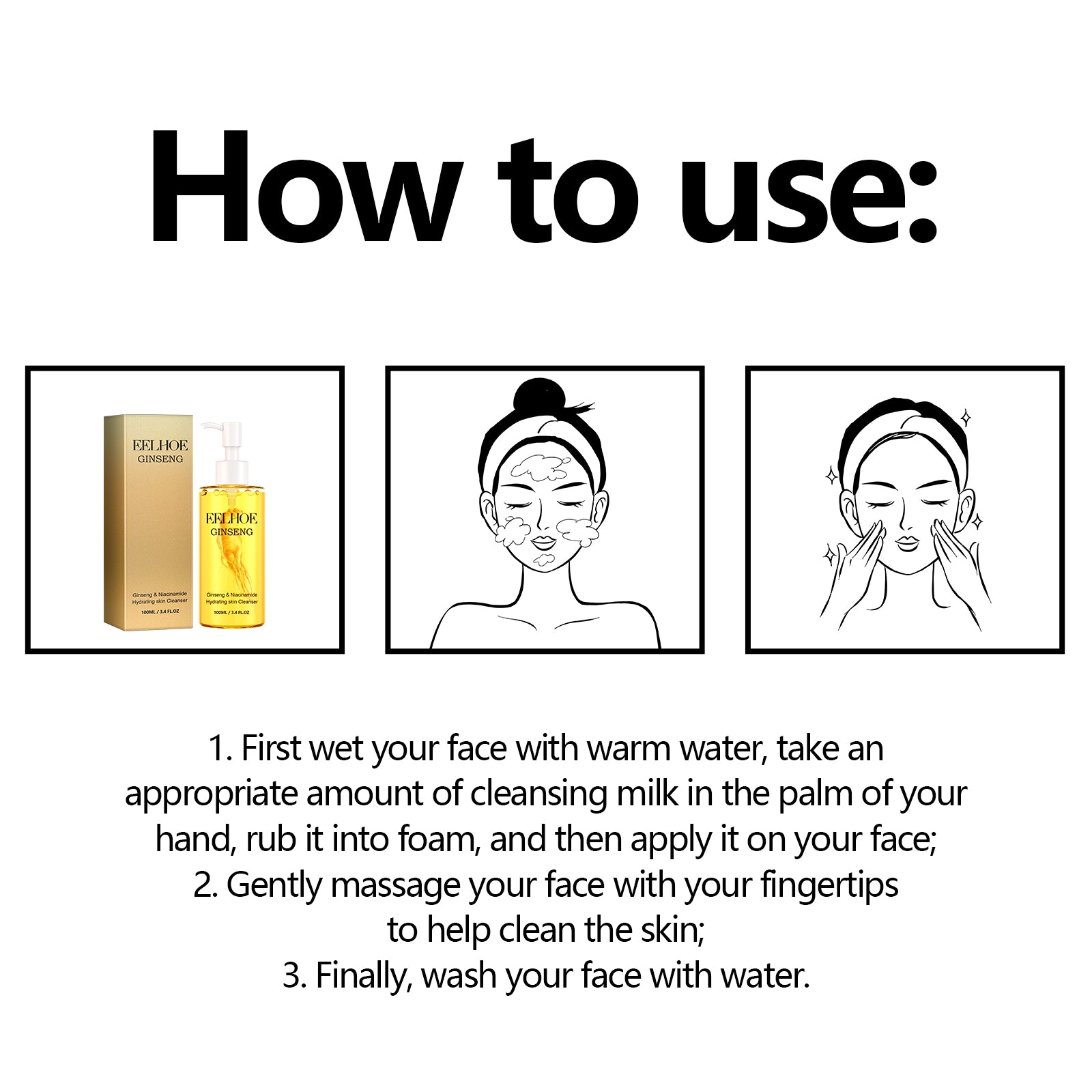Ginseng Gentle Foaming Facial Cleanser for Daily Care