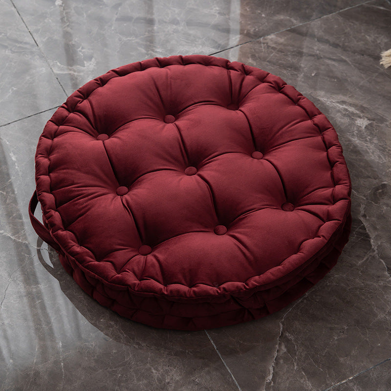 Nordic Plush Tufted Round Meditation Zafu Cushion