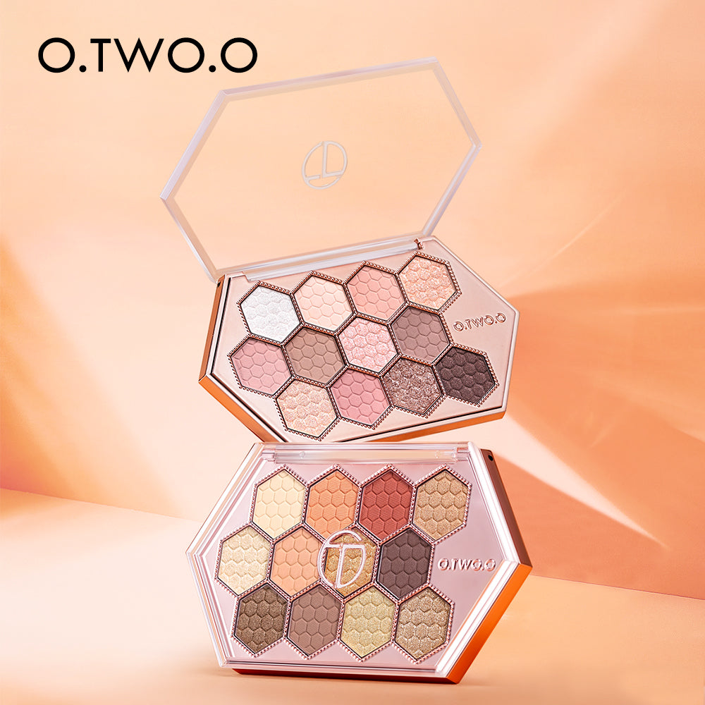 12 Color Honeycomb Hexagonal Diamond Eyeshadow Palette