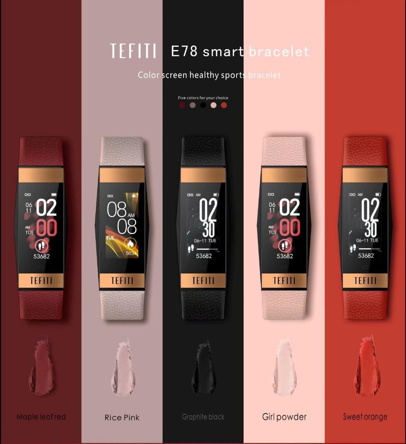 E78 Smart Fitness Band with Heart Rate Tracking