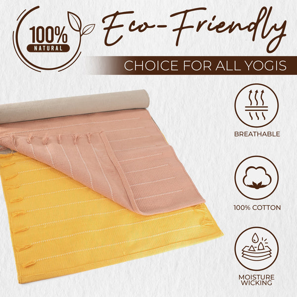 Organic Eco-Friendly Cotton Yoga Mat for Meditation