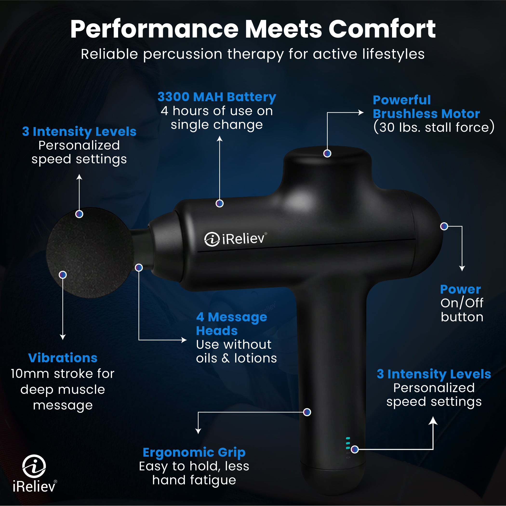 Percussion Massage Gun for Muscle Relaxation and Recovery