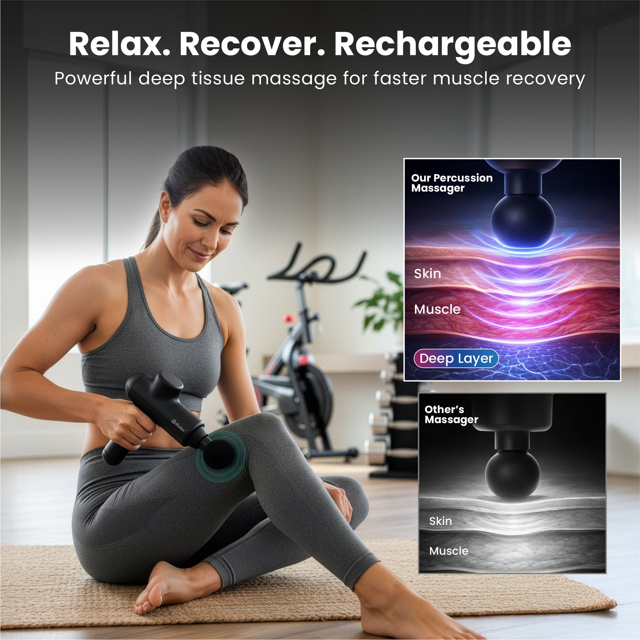 Percussion Massage Gun for Muscle Relaxation and Recovery