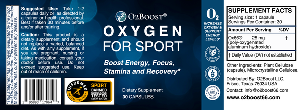 Oxygen for Sport Supplement for Fitness and Active Lifestyles